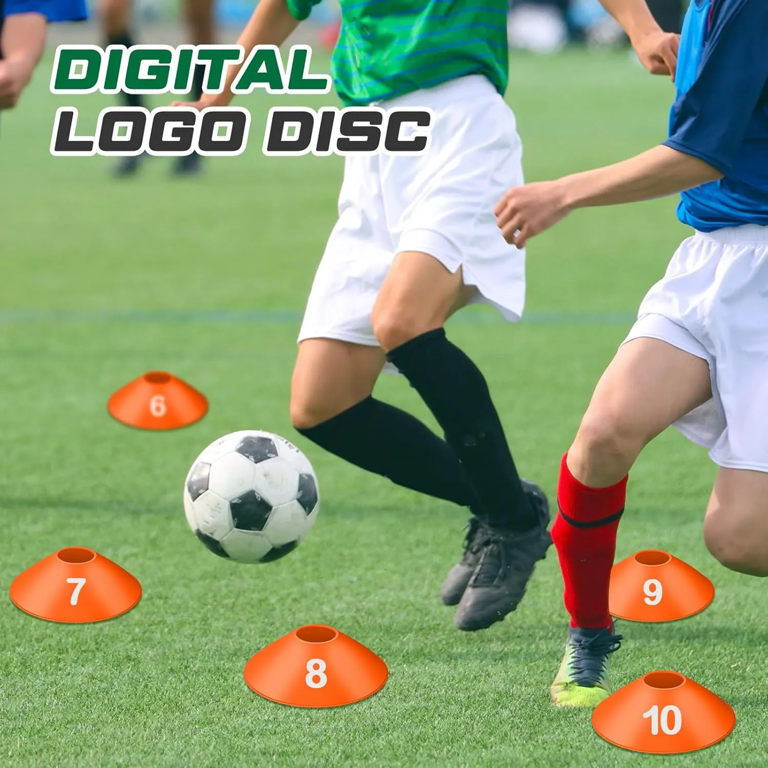 10 Pcs Numbered Sports Disc Cones 1-10 Soccer Cones with Mesh Carry Bag Flexible Agility Cones Soft Field Cones for Gym PE Classes School Activities Games, Sports Training Equipment