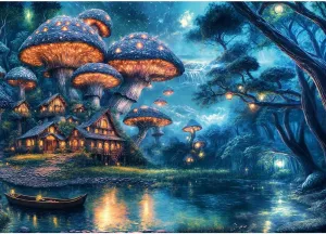 1000 Piece Mushroom Puzzles for Adults - challenging Collectible Designs for Wall Decor, Family Bonding and Mindfuiness Fantasy