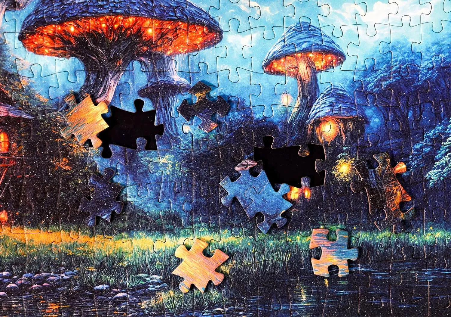 1000 Piece Mushroom Puzzles for Adults - challenging Collectible Designs for Wall Decor, Family Bonding and Mindfuiness Fantasy