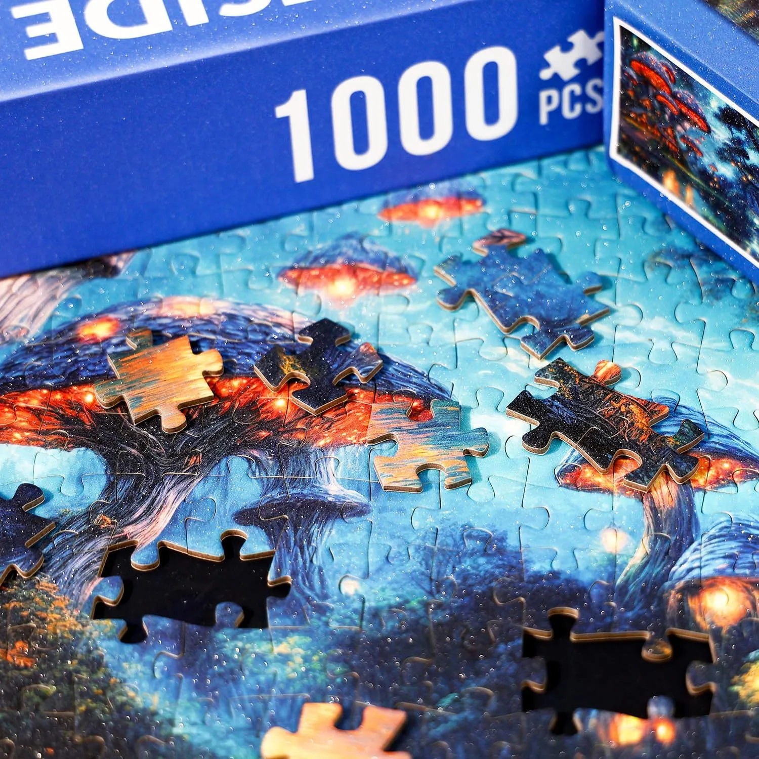 1000 Piece Mushroom Puzzles for Adults - challenging Collectible Designs for Wall Decor, Family Bonding and Mindfuiness Fantasy