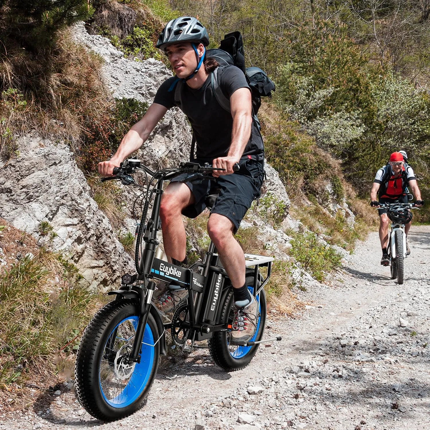 1000W Folding Electric Bike, 48V 20AH Large Removable Battery E Bike, 30 MPH, 80 Miles Max Range, 20" Fat Tire Electric Bike for Adults, Adult Electric Bicycles for Commute Beach Snow