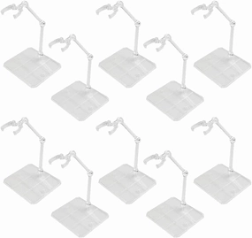 10Pcs Action Figure Stand Kits Flexible Action Base Holder for Gundam Action Figures DIY Model Kits (White)