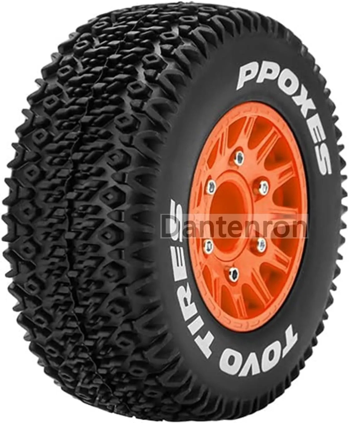 1/10 1/8 Truck Wheels and Tires 12mm 14mm 17mm Hex OD 4.41" RC Short Course Tires for 1:8 1:10 Off Road Truck Car Traxxas Slash 2WD 4×4 Rc4wd Arrma Senton Axial Losi Redcat 4PCS (Orange)