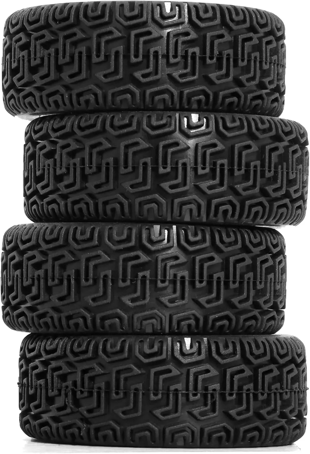 1/10 On-Road Racing Tires,68mm OD RC Rubber Wheels Tires Set 12mm Hex Fit for Traxxas HSP Tamiya TT01 TT02 HPI Kyosho HSP 1/10 On-Road Touring Car (White 2)