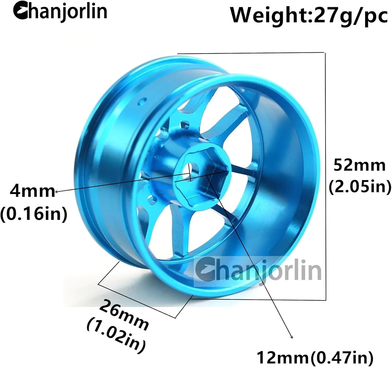 1/10 RC On Road Drift Wheels Rims Hex 12mm Metal Rally Racing Hubs for 1:10 Scale Touring Street Car Tires Tyres Tamiya TT01 TT02 HSP 2S 3S Brushless HPI KYOSHO XV02 XV01 4PCS (Black)