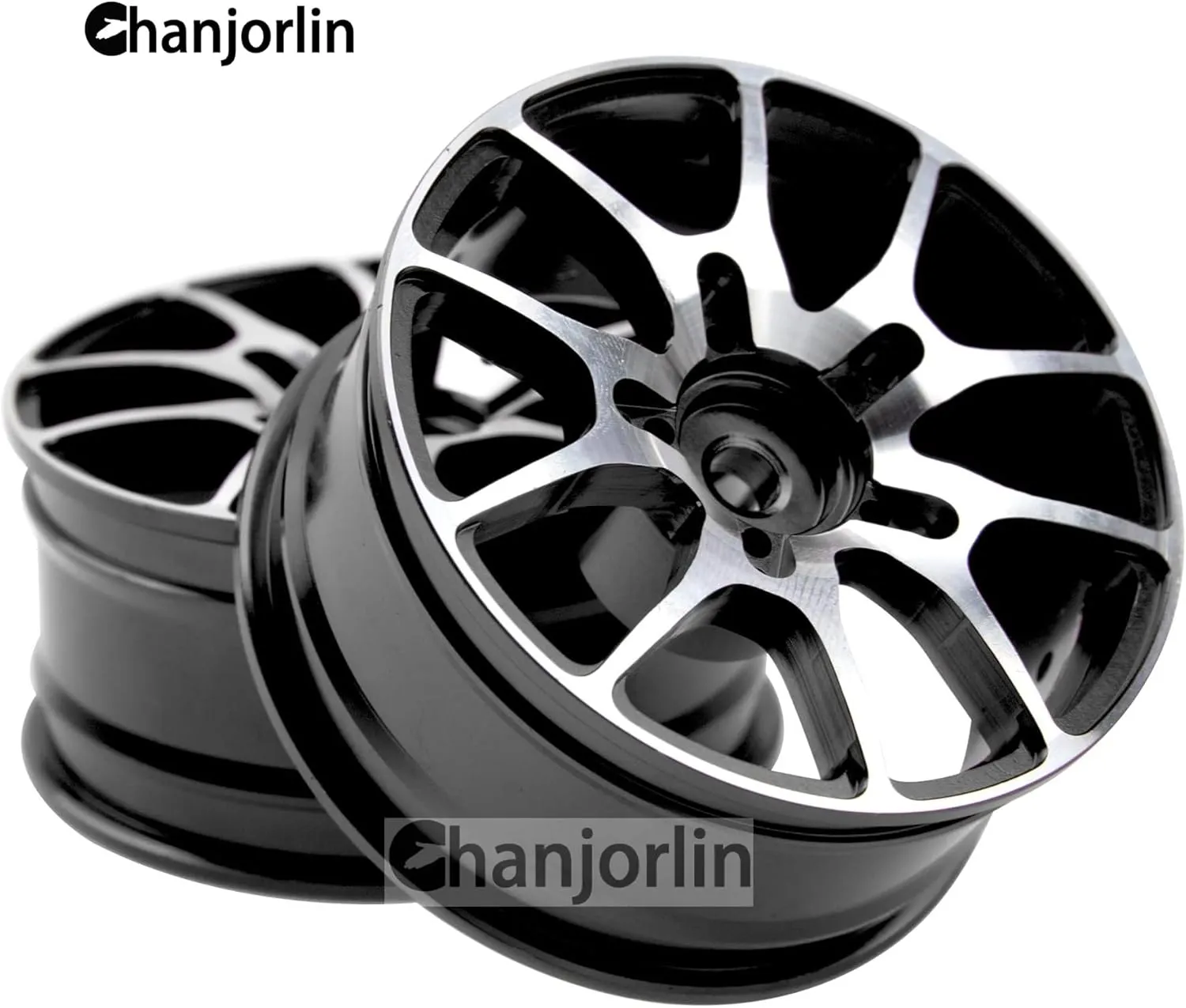 1/10 RC On Road Drift Wheels Rims Hex 12mm Metal Rally Racing Hubs for 1:10 Scale Touring Street Car Tires Tyres Tamiya TT01 TT02 HSP 2S 3S Brushless HPI KYOSHO XV02 XV01 4PCS (Black)