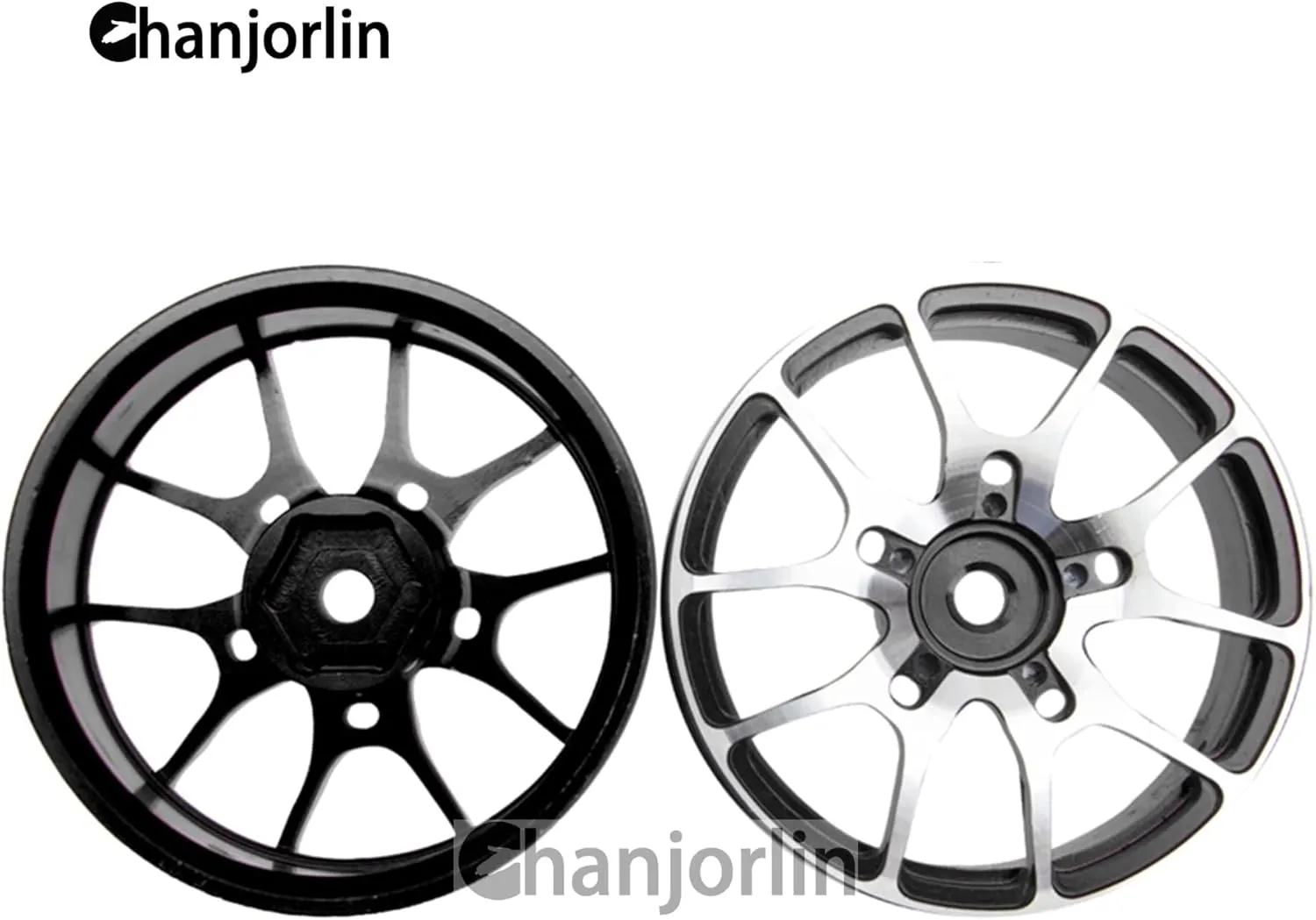 1/10 RC On Road Drift Wheels Rims Hex 12mm Metal Rally Racing Hubs for 1:10 Scale Touring Street Car Tires Tyres Tamiya TT01 TT02 HSP 2S 3S Brushless HPI KYOSHO XV02 XV01 4PCS (Black)