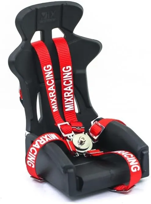 1:10 Scale Driver Sport Seats Racing Seat Belt Action Figure for 1/10 RC Crawler Axial Wraith RR10 SCX10 Capra 1.9 UTB RTX4 D90 - (Color: Red)