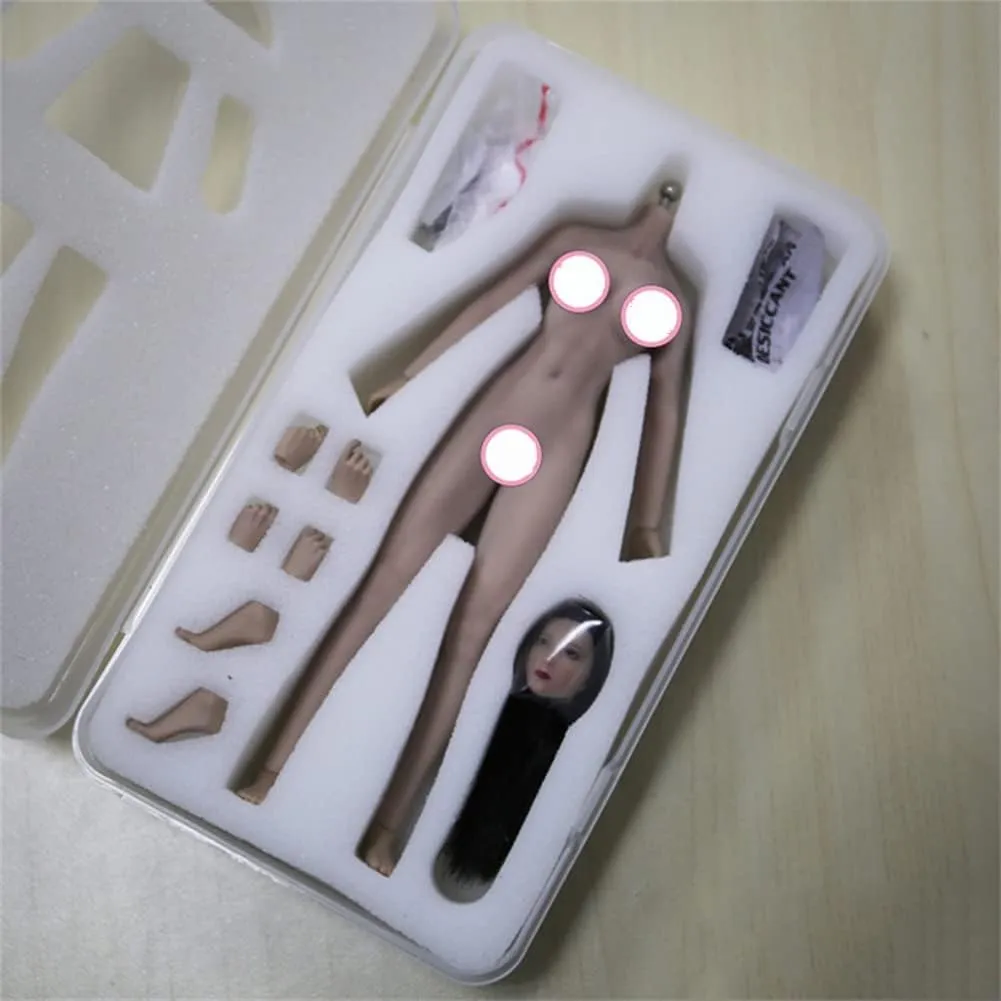 1/12 Scale Action Figure ,TBLeague T01 T02 T03 T04 T05 Female Super Seamless Flexible Body 6 inches Realistic Full Silicone Body with Stainless Steel Skeleton Collectable Doll (PHMB2018-T01A)