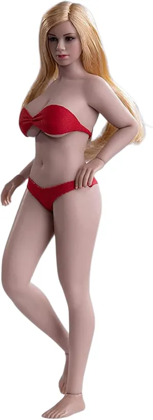 1/12 Scale Action Figure,6 inch Female Super-Flexible Slightly Fat Suntan Skin Large Bust Action Figure Doll Collection T05B