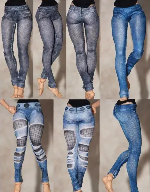 1/12 Scale Female Clothes, Female Jeans Elastic Pants Trousers Denim Skirt Outfit Clothes for 6inch Action Figure Body (Gray Skirt)