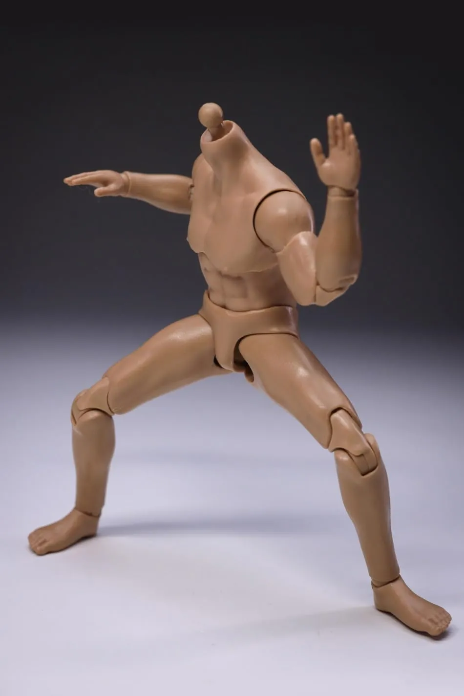 1/12 Scale Male Soldier Miniature Action Figure Body Doll Collection (2pcs Waist Body with Neck)