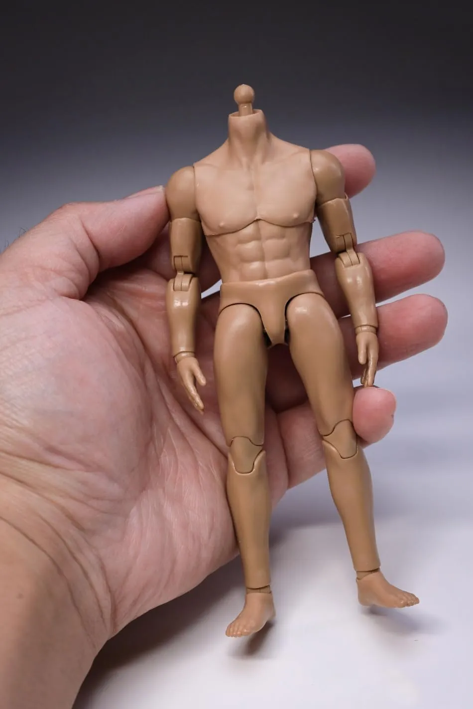 1/12 Scale Male Soldier Miniature Action Figure Body Doll Collection (2pcs Waist Body with Neck)