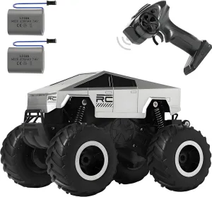 1:16 Amphibious Waterproof Cybertruck RC Truck Car Toy 2.4GHz Big Scale Remote Control 4WD All Terrain Off-Road Pick-up Hobby Monster Cyber Truck,Adults Kids Boys Age 8 9 10 11 12 