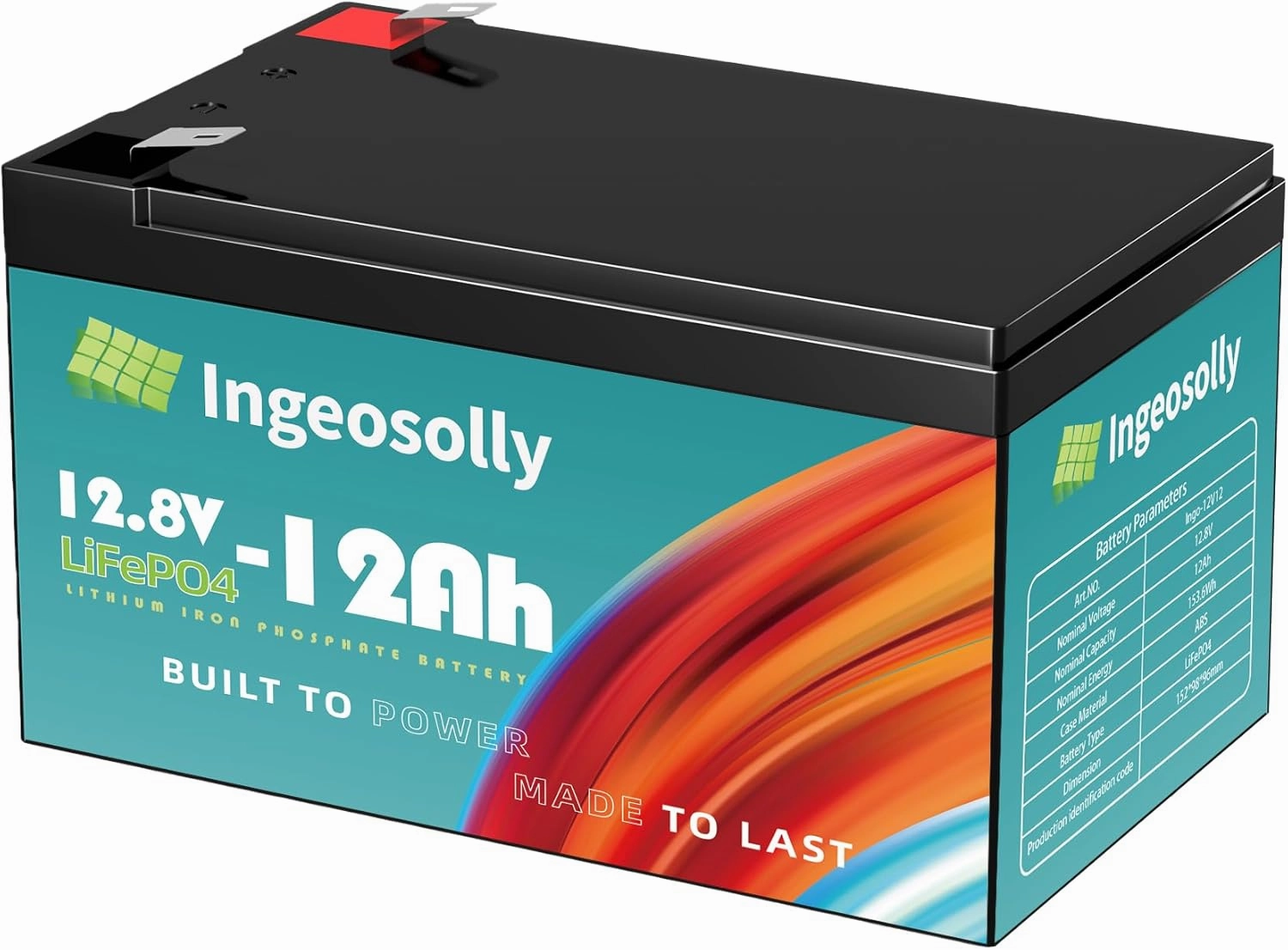 12V 12Ah LiFePO4 Lithium Battery with Smart BMS, 10 Year Lifespan,10000  Deep Cycles Lifepo4 Battery for Marine, Ride on Toy, Trolling Motor Fish Finder, Kayak, Power Wheels
