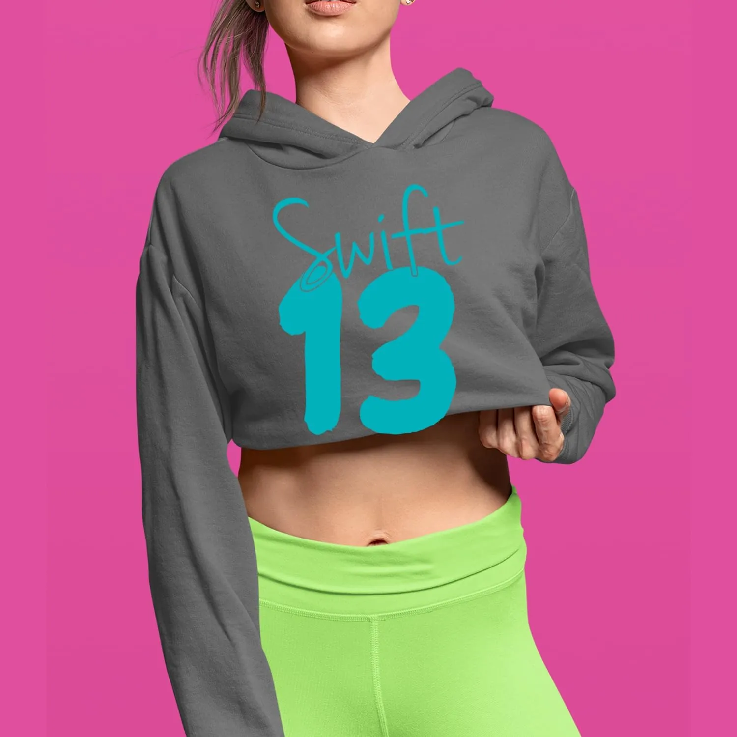 13 Swift 13 Lucky Number Era TTPD Cropped Fleece Hoodie, Soft & Cozy, Trendy Fit