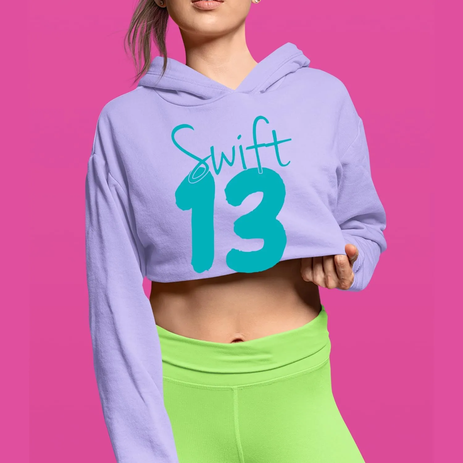 13 Swift 13 Lucky Number Era TTPD Cropped Fleece Hoodie, Soft & Cozy, Trendy Fit