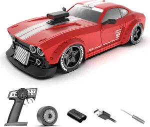 1:32Scale 30KM/H High-Speed Remote Control Car with Light, 2.4GHZ 4WD Mini Electric Remote Control Drift Vehicle, Gift for Adults