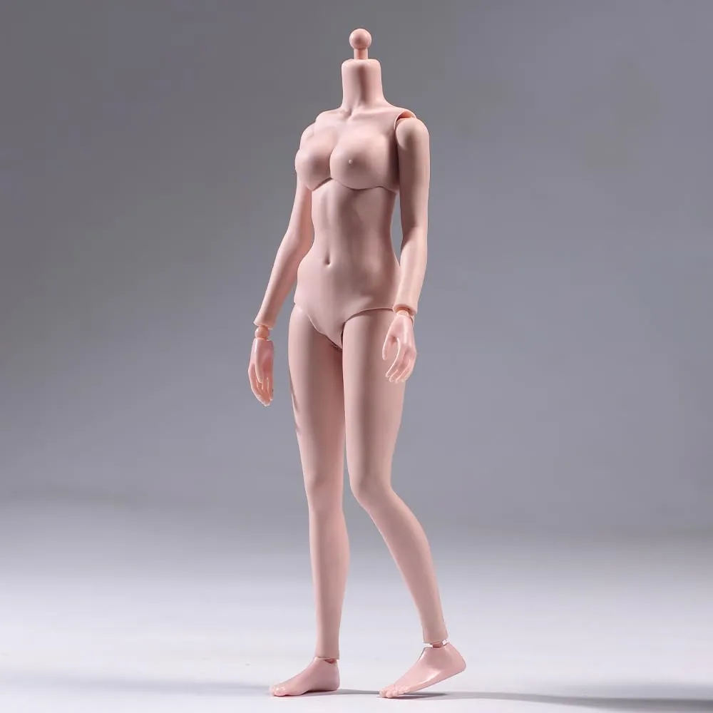 1/6 Scale Female Body 12inch Flexible Pale Skin Half-Seamless Action Figure Body Doll Collection (Large Bust)