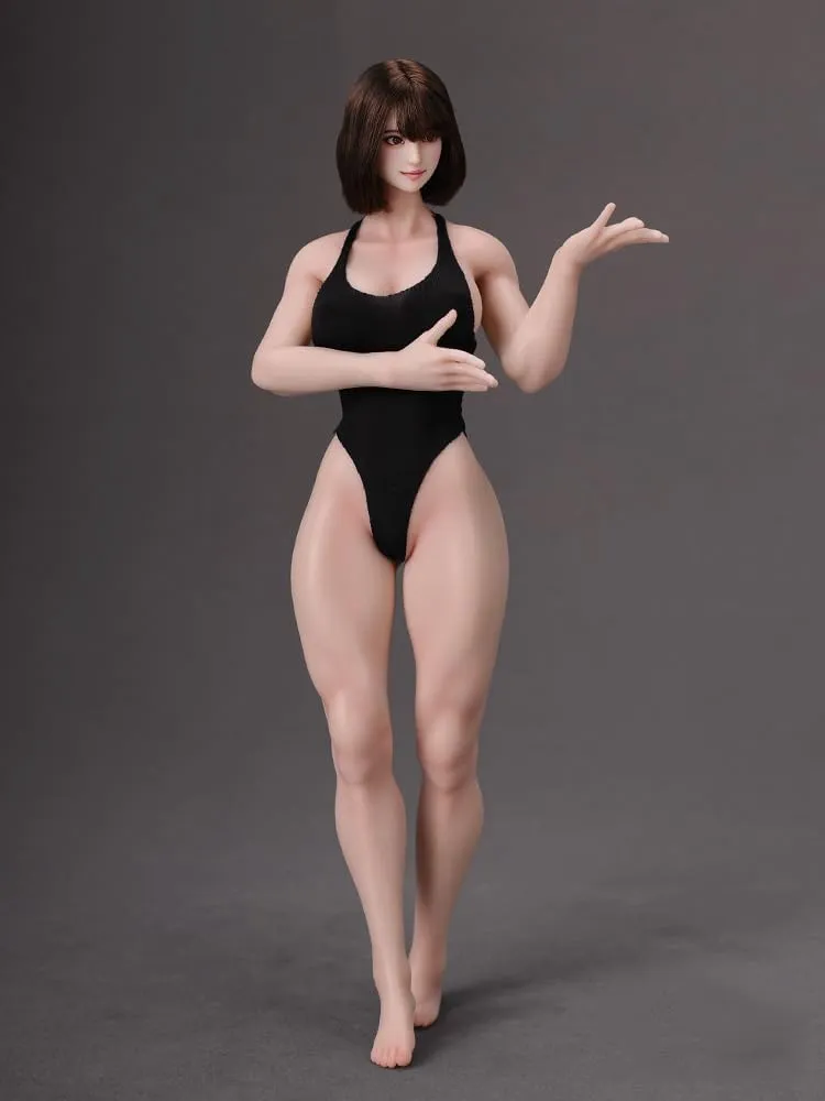 1/6 Scale Female Body Customized LDDOLL 29muscle Seamless Figure Body 12inch Upgrade Skeleton Strong Muscler Flexible Action Figure Doll No Head (Dark Wheat Skin-with Details-with Finger Bones)
