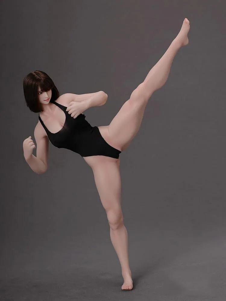 1/6 Scale Female Body Customized LDDOLL 29muscle Seamless Figure Body 12inch Upgrade Skeleton Strong Muscler Flexible Action Figure Doll No Head (Dark Wheat Skin-with Details-with Finger Bones)