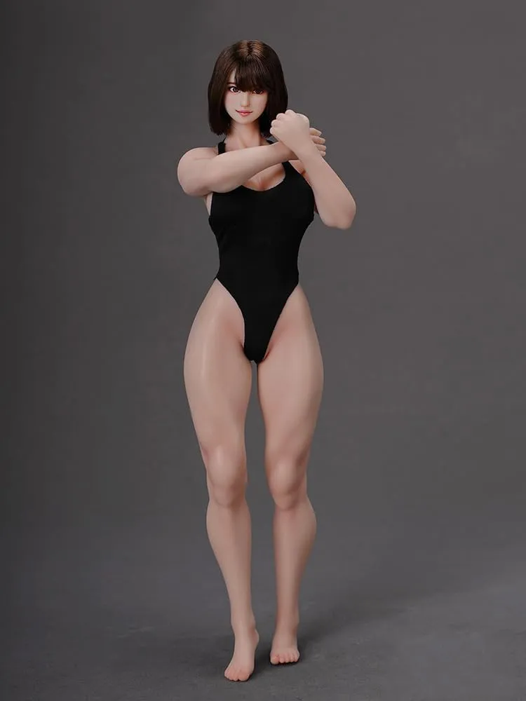 1/6 Scale Female Body Customized LDDOLL 29muscle Seamless Figure Body 12inch Upgrade Skeleton Strong Muscler Flexible Action Figure Doll No Head (Dark Wheat Skin-with Details-with Finger Bones)