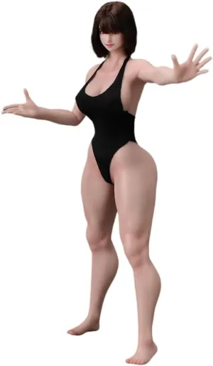 1/6 Scale Female Body Customized LDDOLL 29muscle Seamless Figure Body 12inch Upgrade Skeleton Strong Muscler Flexible Action Figure Doll No Head (Dark Wheat Skin-with Details-with Finger Bones)