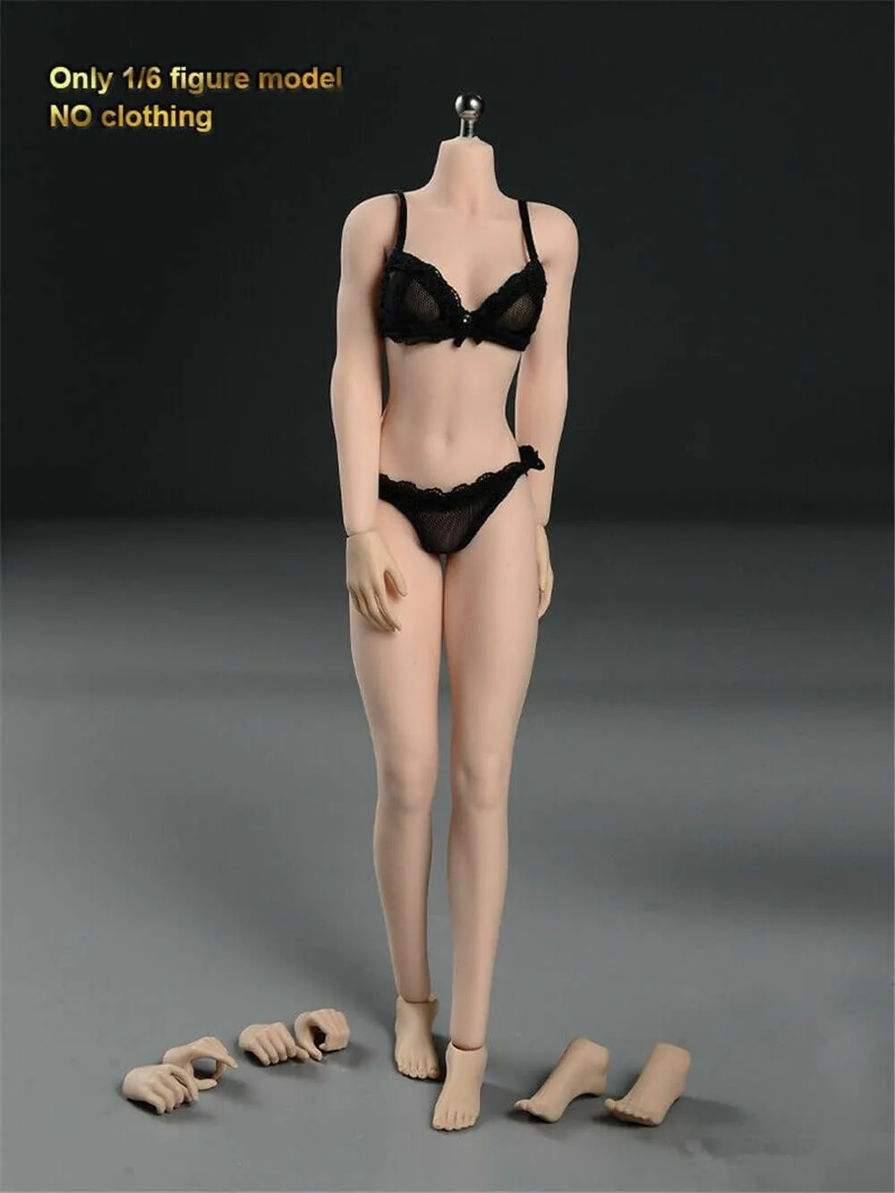 1/6 Scale Female Body,12inch Female Super Flexible Medium Bust Narrow Shoulder Seamless Action Figure Body Collection (S16A Pale Skin)