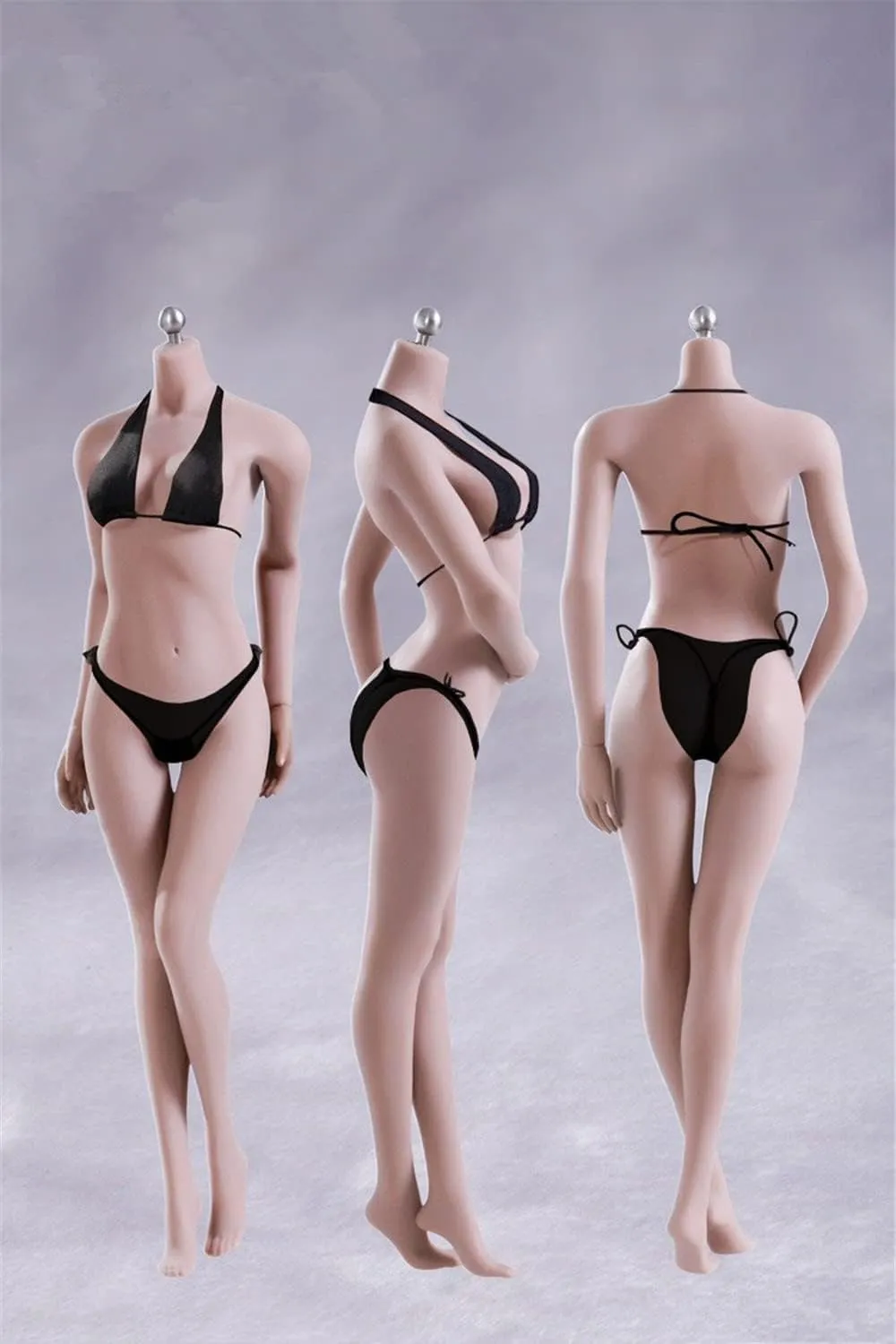 1/6 Scale Female Body,12inch Female Super Flexible Medium Bust Seamless Action Figure Body Collection (S01A Pale Skin)
