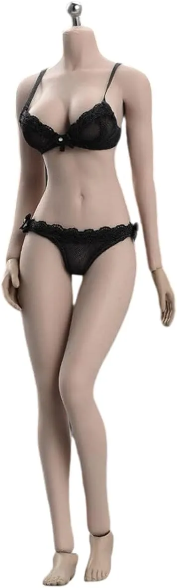 1/6 Scale Female Figure Body,TBLeague S12D Female 12inch Super Flexible Large Bust Suntan Skin Seamless Action Figure Body with Detachable Feet Collection(Universal Body)