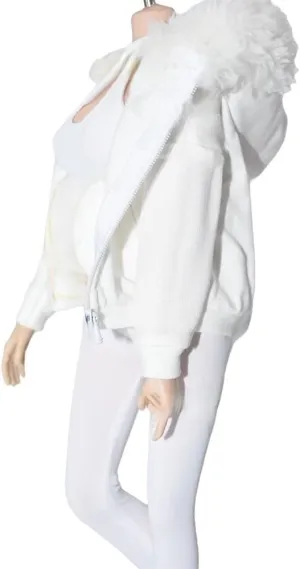 1/6 Scale Female Soldier Model Doll Coat Jacket for 12 Inch Movable Doll Action Figure, Flexible Seamless Doll Miniatures Accessories Doll(White)