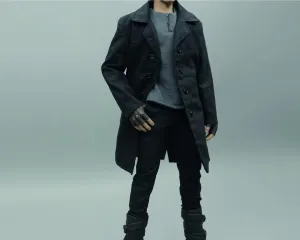 1/6 Scale Figure Doll Clothes Casual Coats Long Jacket Overcoat for 12" Male Action Figure, Flexible Seamless Doll Silicone Body Doll