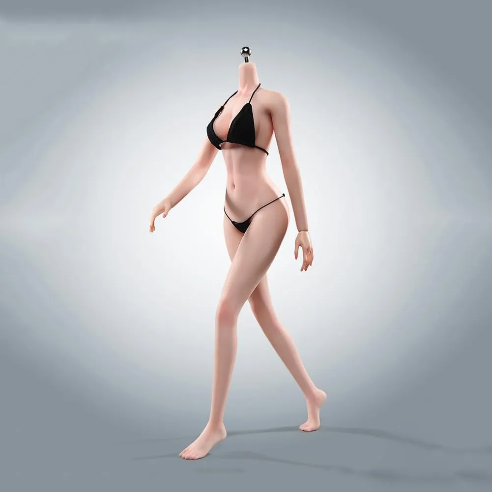 1/6 Scale Flexible Female Body 12" Pale Skin Makeup Details Seamless Action Figure Body Doll Collection Miniature Figure Body Without Head Sculpt
