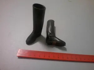 1/6 Scale Long Boots Male Soldier Model Figure for 12" Movable Doll Action Figure，Flexible Seamless Doll Miniatures Accessories(Black) Doll