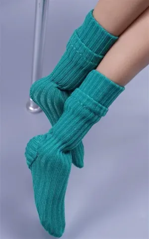 1/6 Scale Male Figure Doll Clothes Socks ER87 for 12" Female Action Figure, Flexible Seamless Doll Silicone Body Doll(Blue)
