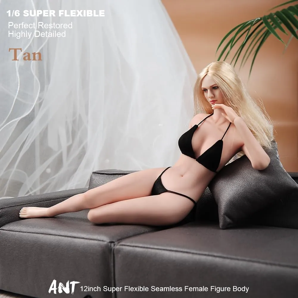 1/6 Scale Super Large Makeup Breast Replacement Bust Cover Model Fit 12'' AB001 TBL Fat Female Soldier Action Figure Body Dolls (Pale)