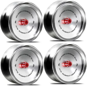 1.9 RC Beadlock Wheels Rims 12mm Hex Aluminum Alloy 1/10 Mud Crawler Tires Hubs for 1:10 Rock Crawler Car Axial SCX10 90046 Tamiya CC01 RR10 RC4WD Redcat Gen8 Traxxas TRX4 4PCS (Silvery)