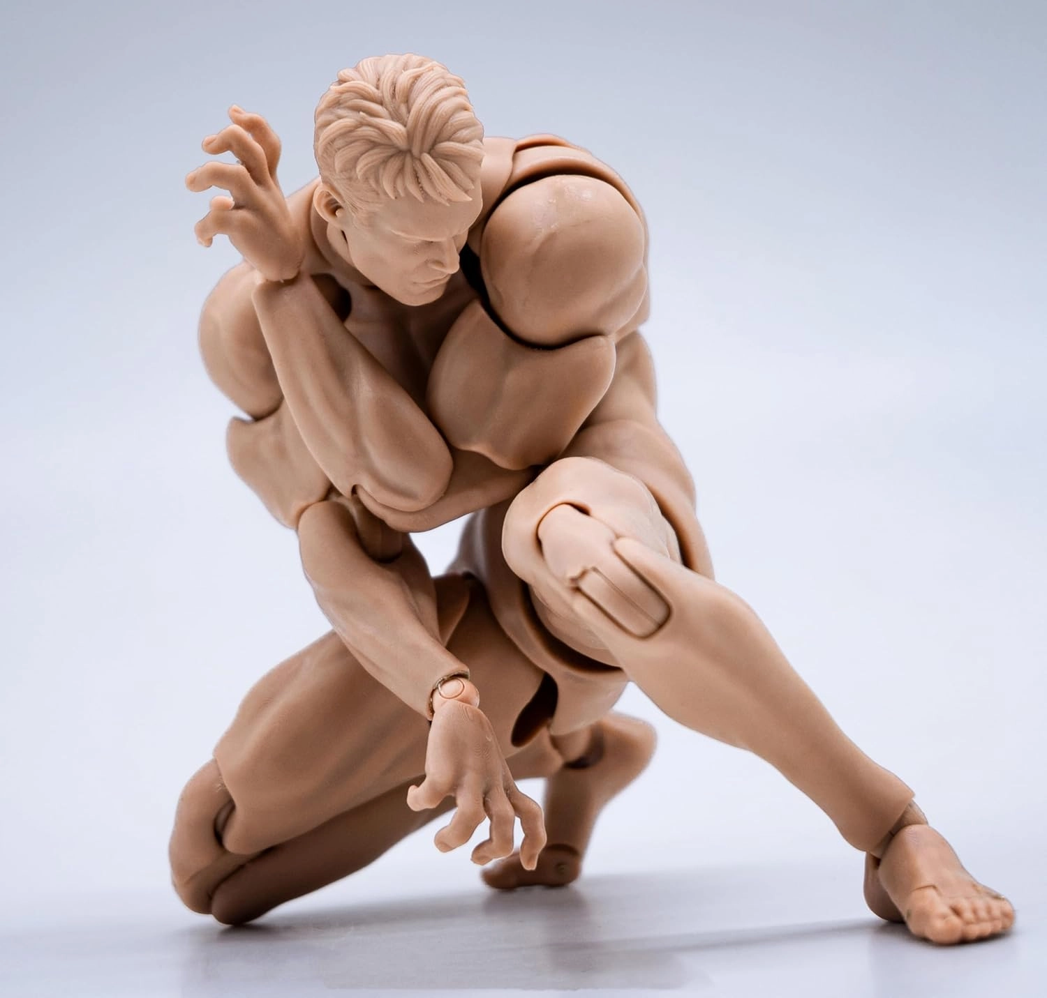 1/12 Scale Male Action Figure,6inch Super Flexible Strong Muscular Figure Miniature Figures Body Doll with Interchangeable Hands and Accessories Collection (Yellow Skin)