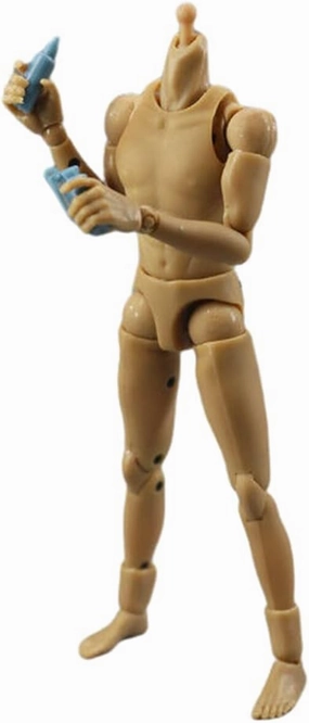 1/12 Scale Male Action Figure Body, 6 Inch Standard Muscle, Flexible, Skin Color