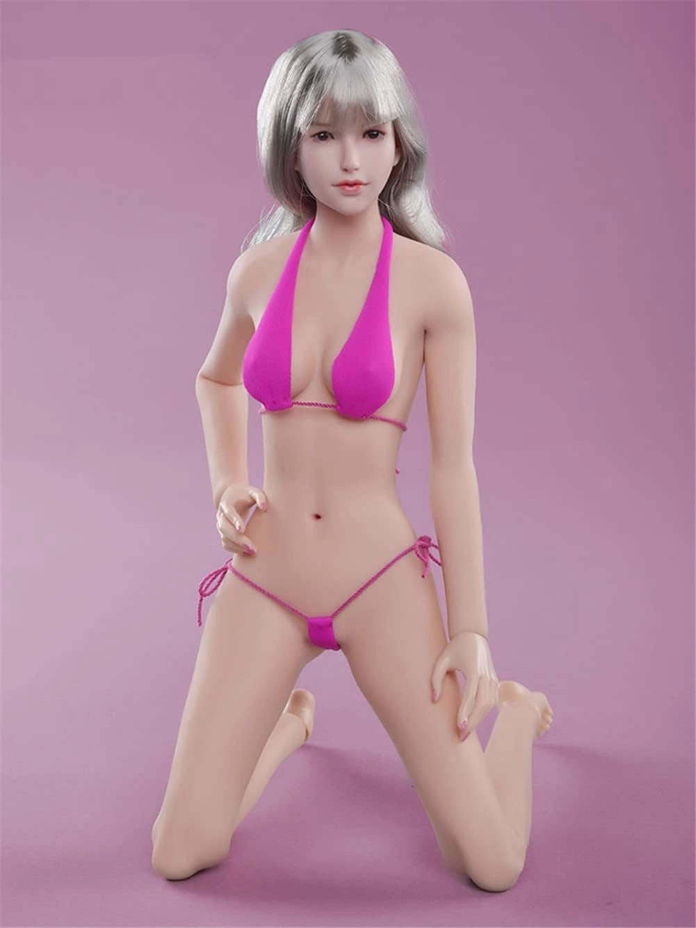 1/6 Scale Female Body, Young Girl Small Bust Pale Skin Flexible Seamless Action Figure Body Doll Collection (JO-Q05B-WS01 Pale Skin)