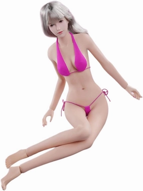 1/6 Scale Female Body, Young Girl Small Bust Pale Skin Flexible Seamless Action Figure Body Doll Collection (JO-Q05B-WS01 Pale Skin)
