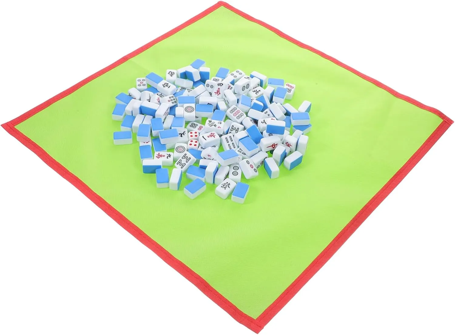 1set Chinese Mahjong Game Set Portable Travel Mahjong Set Accessories for Casual Parties Outdoor Fun Includes Travel Mat and Easy Storage Bag for Camping Gatherings Random Style