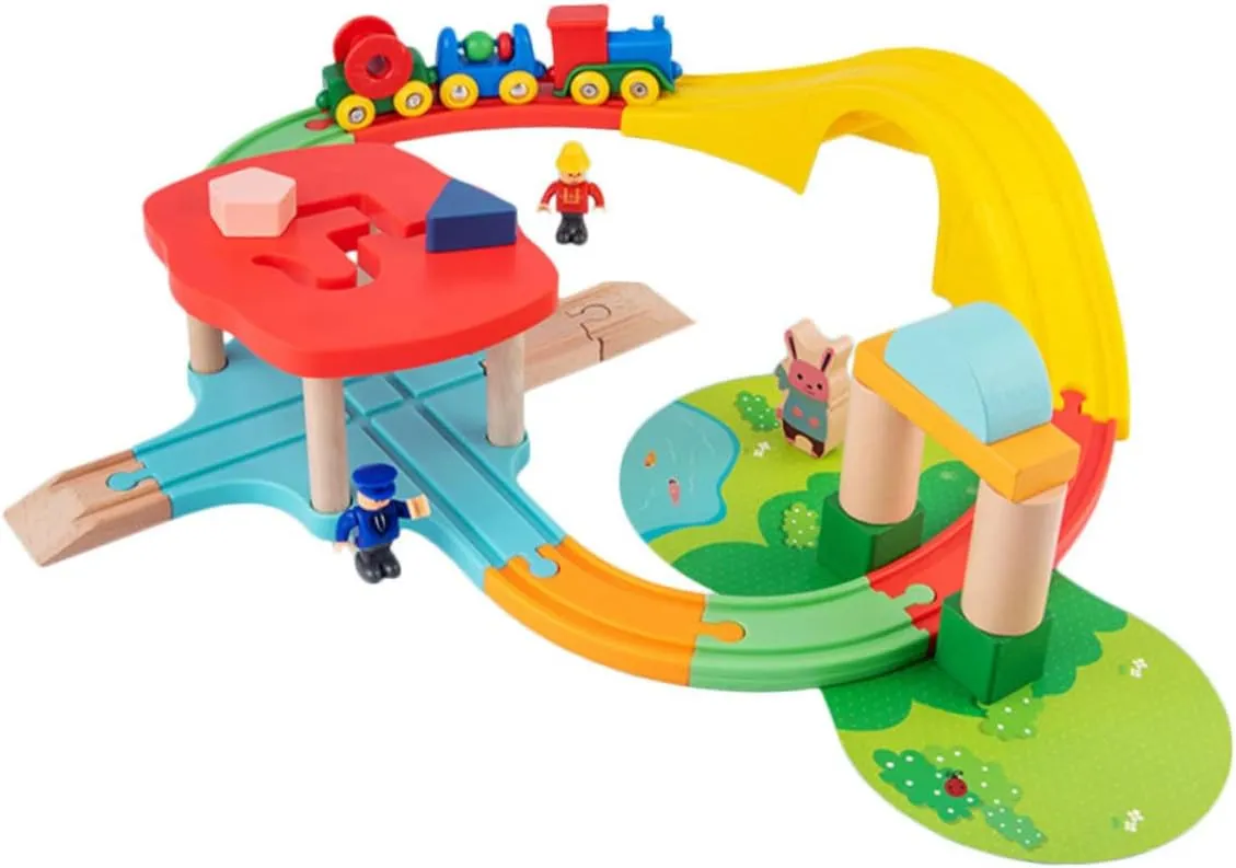 1set Train Track Toy Inertial Sliding Rail Fun Educational Train Toy for Boy Girl Safe for Boy Girl for Birthdays and Playroom Decor