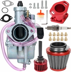 212CC VM22 Carburetor 26mm Carb for 196cc CT200U BT200X KT196 CT200U-EX Massimo Baja Warrior MB200 6.5hp GX160 GX200 for Lifan YX Zongshen Apollo Atomic Pit Dirt Bike BBR CRF70 DHZ KLX SSR Red