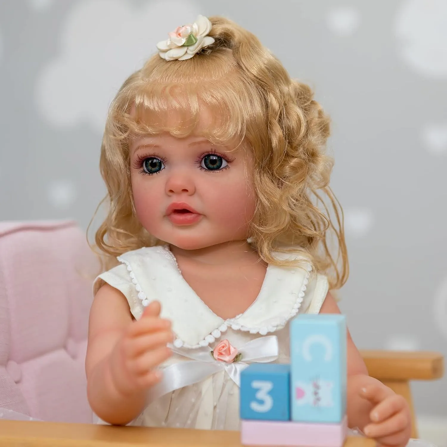 22 Inch Reborn Baby Dolls Full Body Silicone Vinyl That Look Real Alive Doll Lifelike Babies Handmade Anatomically Correct Doll Princess Toddler Children Gifts for Girls Age 3 