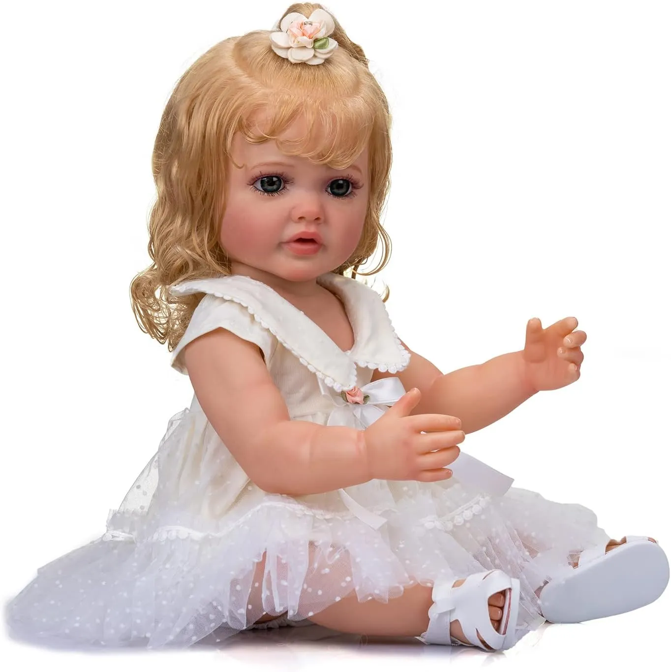 22 Inch Reborn Baby Dolls Full Body Silicone Vinyl That Look Real Alive Doll Lifelike Babies Handmade Anatomically Correct Doll Princess Toddler Children Gifts for Girls Age 3 