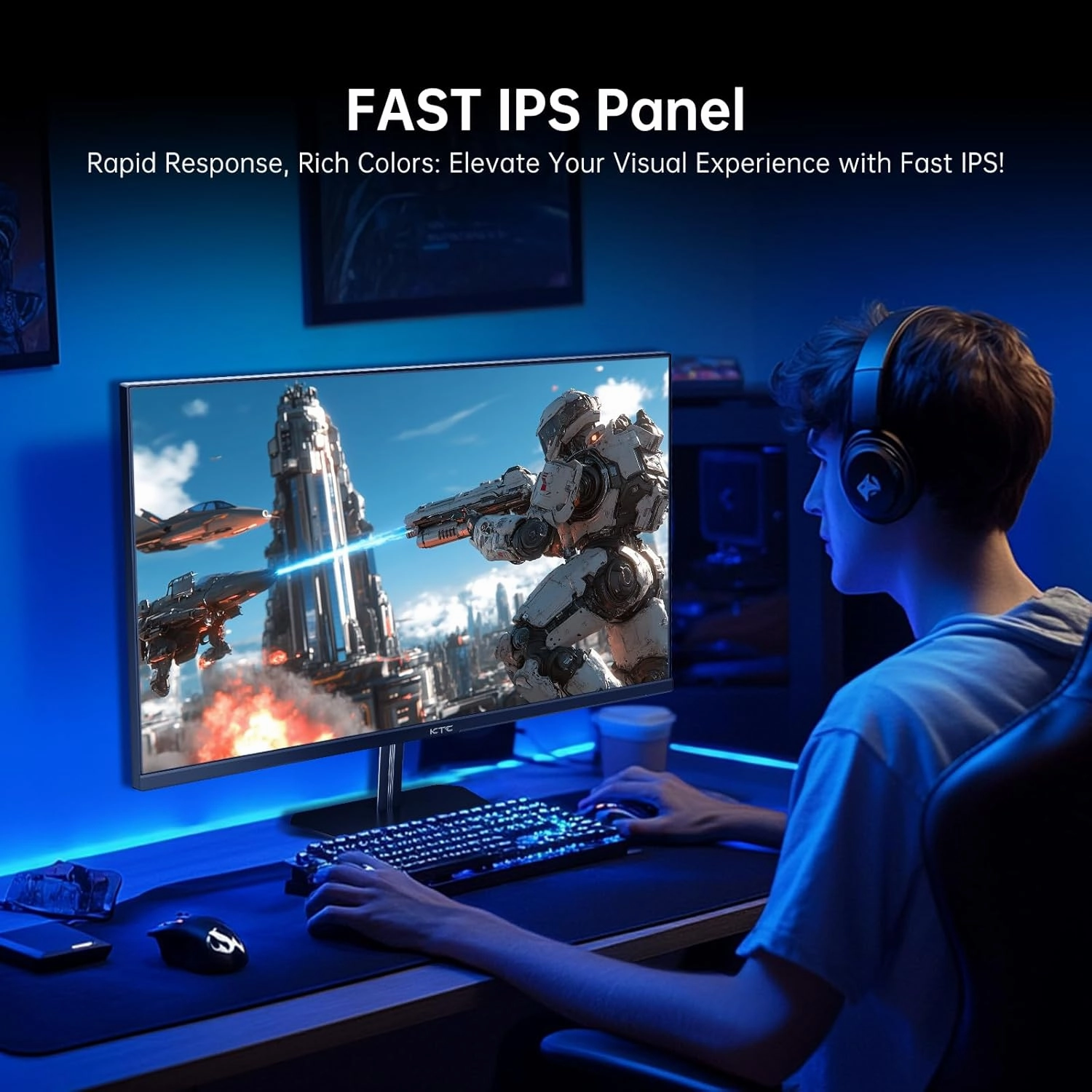 24 inch 190Hz/180Hz Gaming Monitor,HDR 400 Fast IPS Screen,FHD 1080P Monitor, 133% sRGB,AdaptiveSync,1ms Response Time,HDMI *2&DP*1,Tilt Adjustable, Eye Care