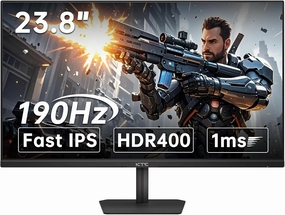 24 inch 190Hz/180Hz Gaming Monitor,HDR 400 Fast IPS Screen,FHD 1080P Monitor, 133% sRGB,AdaptiveSync,1ms Response Time,HDMI *2&DP*1,Tilt Adjustable, Eye Care