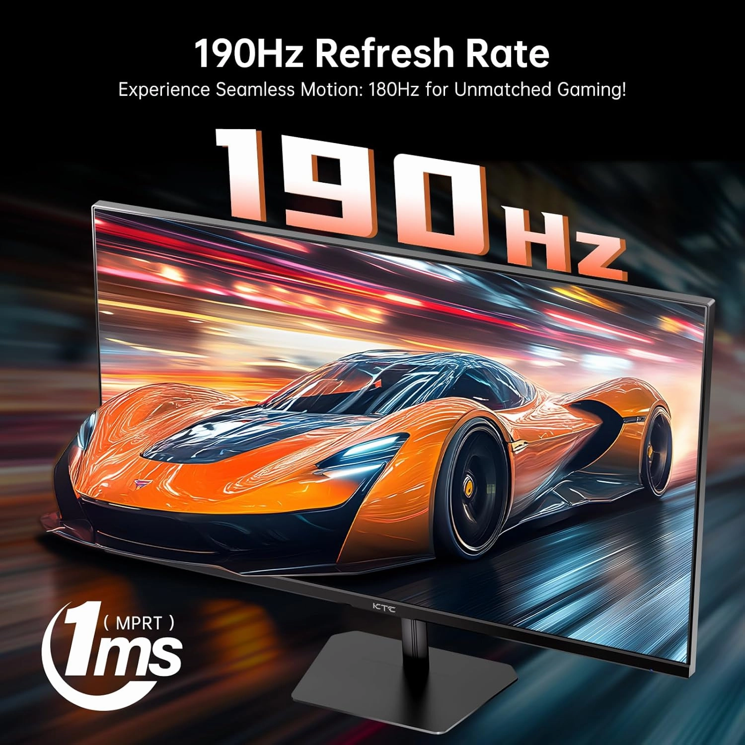 24 inch 190Hz/180Hz Gaming Monitor,HDR 400 Fast IPS Screen,FHD 1080P Monitor, 133% sRGB,AdaptiveSync,1ms Response Time,HDMI *2&DP*1,Tilt Adjustable, Eye Care