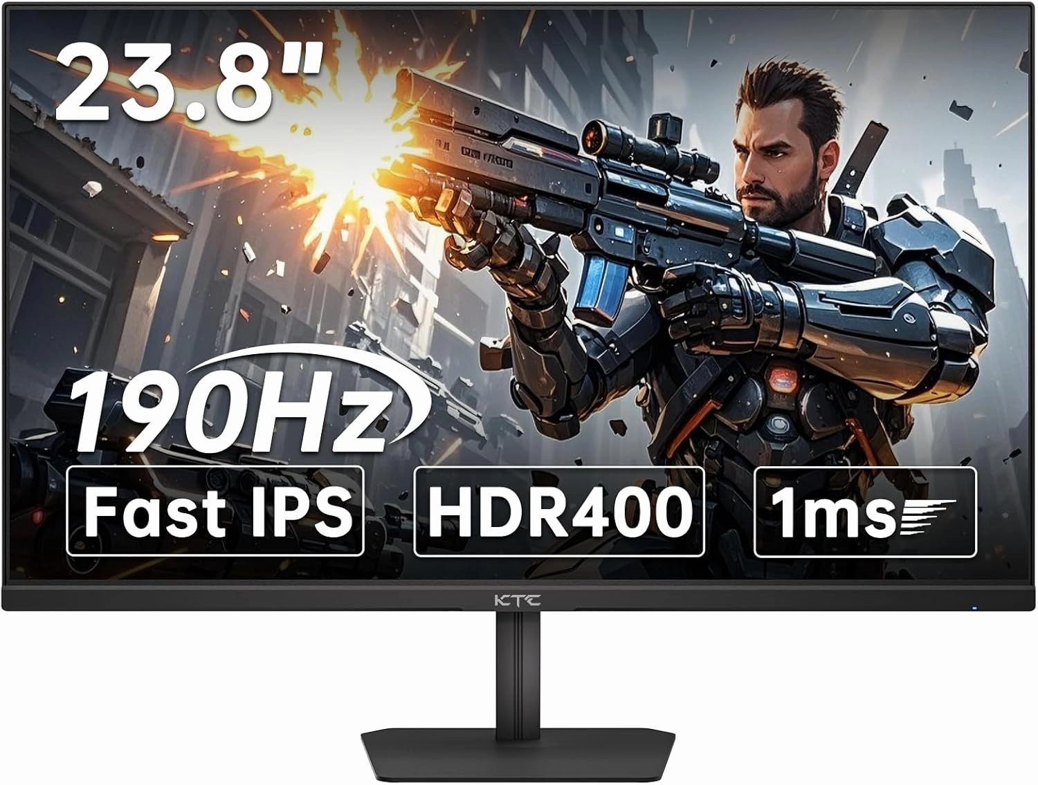 24 inch 190Hz/180Hz Gaming Monitor,HDR 400 Fast IPS Screen,FHD 1080P Monitor, 133% sRGB,AdaptiveSync,1ms Response Time,HDMI *2&DP*1,Tilt Adjustable, Eye Care